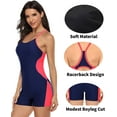 thumbnail image 3 of Women's One Piece Boyleg Swimsuits Athletic Training Swimwear Womens Bathing Suits, 3 of 8