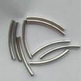 thumbnail image 4 of 50 cuentas espaciadoras de tubo de curva suave plateadas de 3 x 30 mm, cuentas de metal sueltas para manualidades, bricolaje, fabricación de joyas, accesorios, dijes y colgantes., 4 of 8