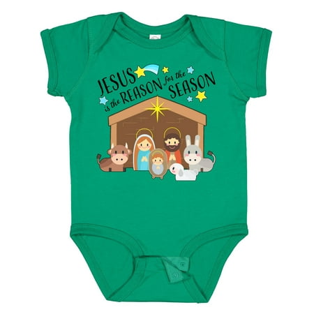

Inktastic Jesus is the Reason for the Season Christmas Nativity Boys or Girls Baby Bodysuit
