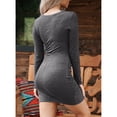 thumbnail image 4 of Vestido ajustado para mujer, vestido ajustado de manga larga, vestido ajustado con huecos, vestido ajustado, salida de alta intensidad, 4 of 6