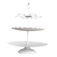thumbnail image 4 of Soporte para cupcakes de 3 niveles, soporte para servir pasteles, plato para dulces y postres, elegante plato para pasteles Blanco, 4 of 9
