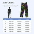 thumbnail image 4 of Gukieu Neon Mardi Gras Print Men's Home Trousers, Elastic Drawstring Home Pajamas Clothing Suitable for Adult Men-XX-Large, 4 of 6