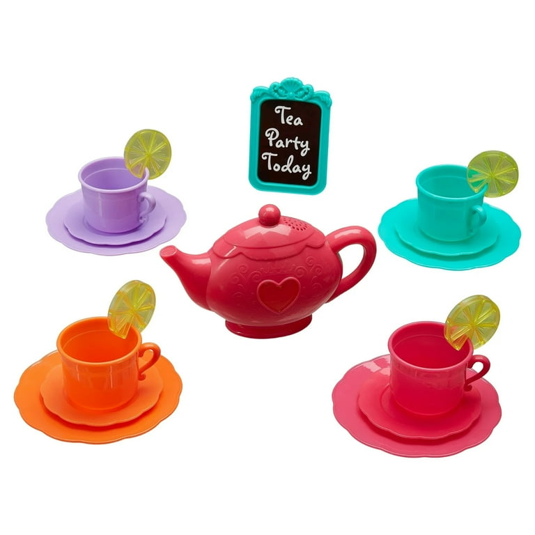 Kid Connection Flower Tea Cart Play Set 45 Pieces Toddler Toys