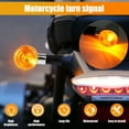 thumbnail image 2 of HLONK 4Pcs Motorcycle Turn Signal Light Universal Motorcycle Indicator Light Super Bright Motorbike Front Rear Indicator Lamp Waterproof Mini Amber Blinker for Motorcycle, 2 of 10