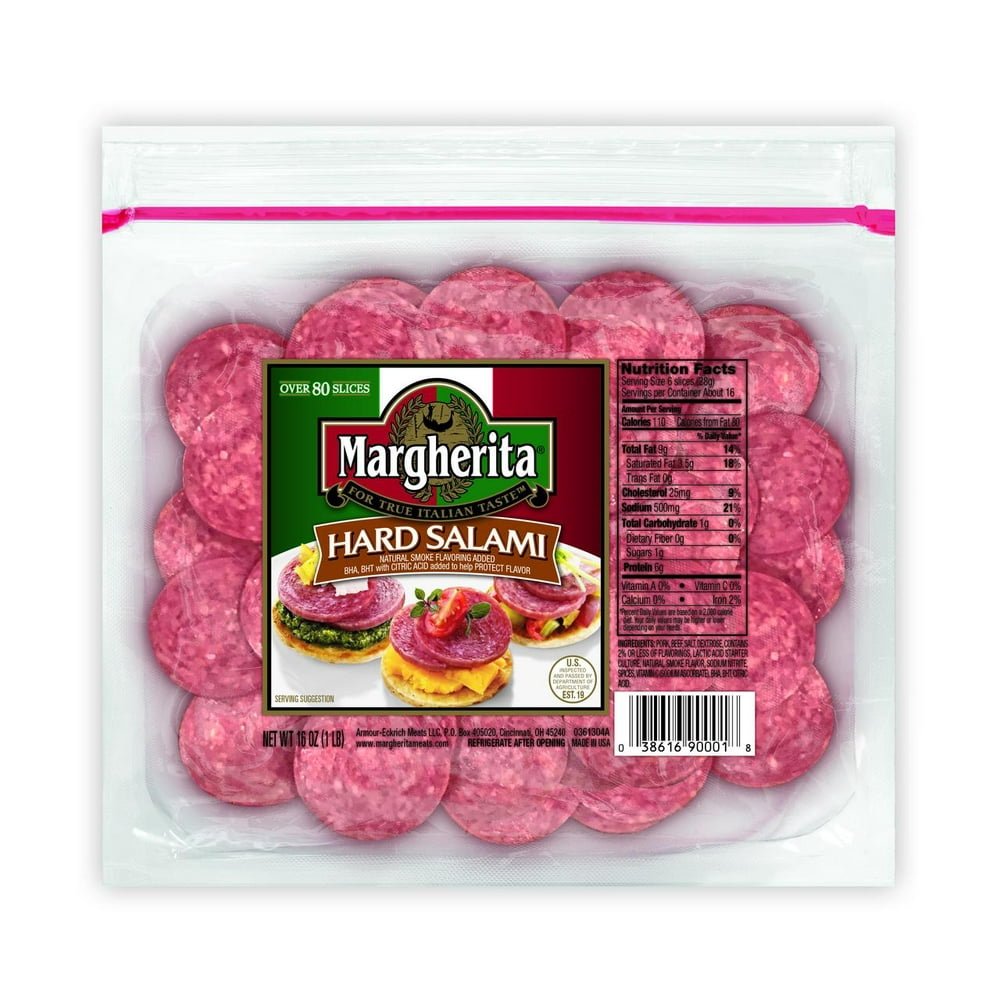 Margherita Sliced Hard Salami, 16 oz