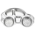 thumbnail image 1 of Assiette Divisée pour Enfants en Acier Inoxydable, Assiette de Service Ménagère, 1 of 1