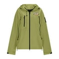 thumbnail image 5 of EchfiProm Windbreaker Jacket Women Lightweight Green Outdoor Zip-up Hooded Waterproof Coat, 5 of 7