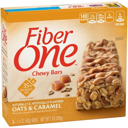 UPC 016000159334 product image for Fiber One Oats & Caramel Chewy Bars, 1.4 oz, 5 count | upcitemdb.com