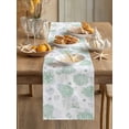 thumbnail image 3 of Summer Marine Life Table Runner, Ocean Green Coral Shell Coastal Conch Cotton Linen Kitchen Table Decoration Washable Dining Tabletop Runners for Home Party Decor 13x72 Inches, 3 of 9