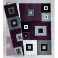 United Weavers Drachma Benson Modern Geometric Runner Rug, Plum, 2'7" x