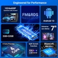thumbnail image 4 of Audio estéreo para coche 7 Double Din Android 13 con CarPlay y GPS, 4 of 8
