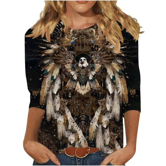 Women Blouse 3/4 Sleeve Petite, Womens Blouses for Wedding Workout Shirts Women Crop Womens Summer Tops Casual Try Before You Buy Womens Clothing