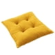 thumbnail image 2 of Cojín de suelo de pana con mechones y espuma viscoelástica | Cojín cuadrado de 43 cm | Asiento multiusos para sala de estar y tatami | Colores azul, amarillo, verde y café, 2 of 6