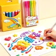thumbnail image 5 of Puffy Paint Markers 6 Pack, 3D Jelly Pens, Raised Dimensional Drawing Set, DIY Art Supplies for Crafts, Cards & Notebooks, Non-Toxic Popcorn Texture Ink, 5 of 7