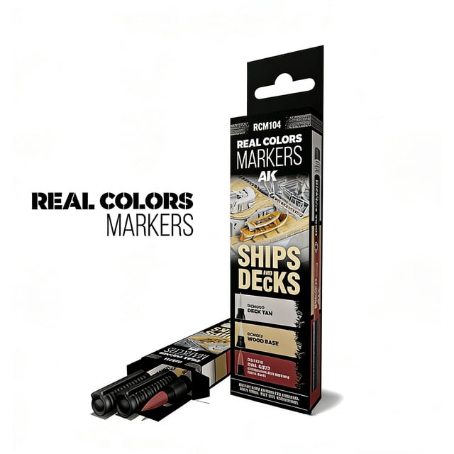 Ensemble de Marqueurs Couleurs Réelles RCM104 Armes Peinture Modèle
