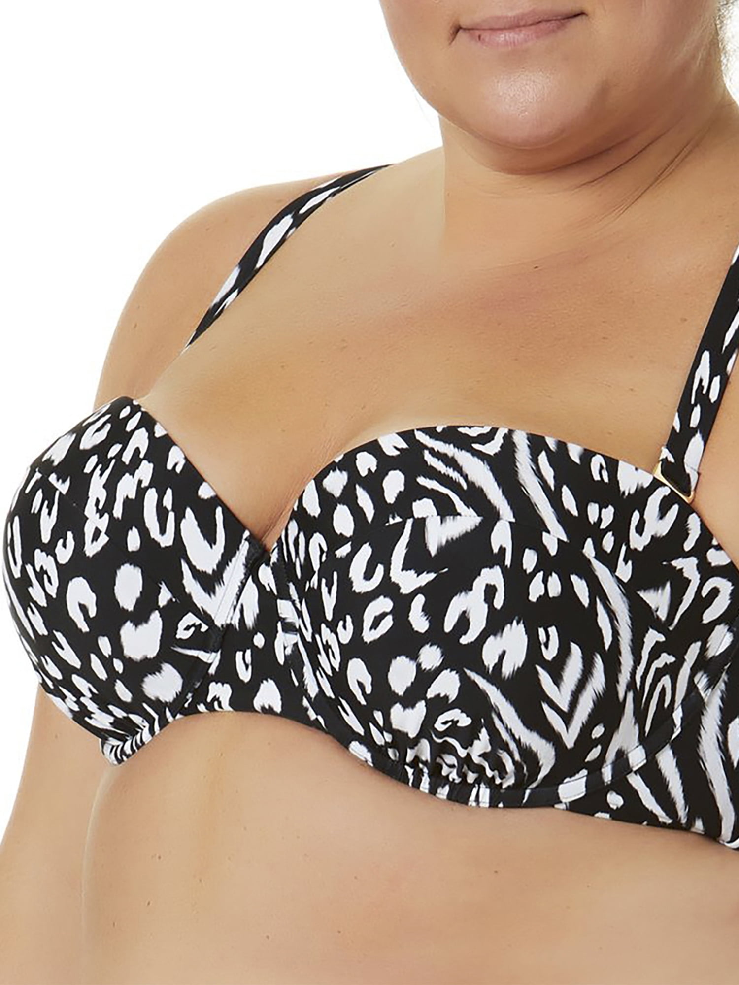 Terra and Sky Women's Plus Size Adjustable Strap Bikini Swim Top