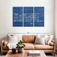 thumbnail image 2 of Elephant Stock House Blueprint Wall Art - Horizontal Multi Panel Canvas - Living Room Wall Decor - Architecture Multi Panel - Blue And White Decor - 57" x 36", 2 of 8