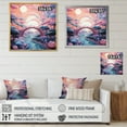 thumbnail image 4 of Designart "Coral Bridge Dreamy Passage Painting II" Pointillism Floater Framed Canvas Print, 4 of 7
