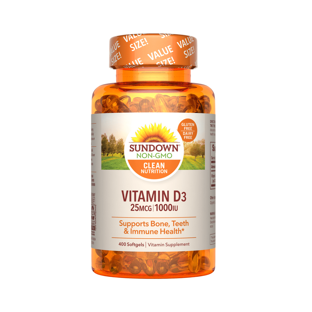 Sundown Naturals® Vitamin D3 25 mcg (1000 IU), 400 Softgels