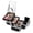 Black, variant on Portable Rose Gold Makeup Train Case with Lockable Storage, Mirror, 2-Tier Trays, and Carrying Handle