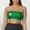 Green, variant on Strapless Bra for Women,Women's Shiny Metallic Strapless Crop Tube Top Rave Bandeau Bra A Strapless Top with A Shiny Leather Base Layer and A Stage Performance Vest Worn Inside Wrapped Around The Che