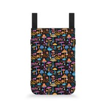 COEQINE Mushroom Crutch Pouch Compartments Adjustable Crutch Organizer Pouch Walking Cane Pouch Removable Accessory Crutch Carryon Pouch for Outdoor Underarm Crutch Holder