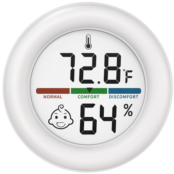 OPPERD LCD Digital Hygrometer Thermometer, Thermometer Room Temperature, Indoor Hygrometer Thermometer with Temperature Humidity Monitor for Bedroom, Baby Room, Warehouse, Cellar, car, Office