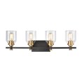thumbnail image 1 of Elk Lighting 15403/4 Vanity Light, Matte Black, Satin Brass, 1 of 1