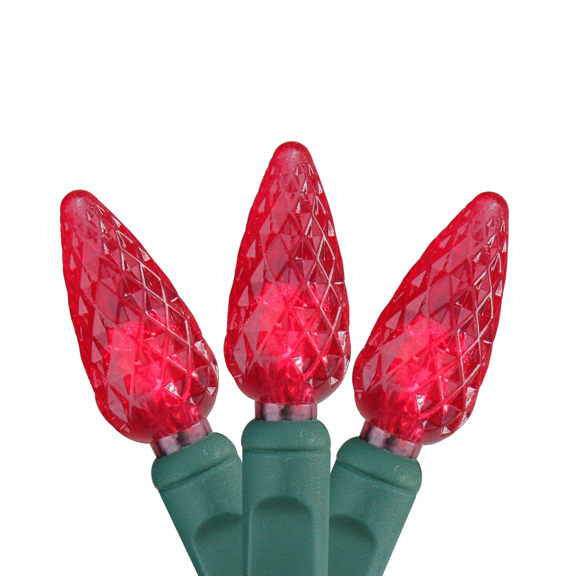 Vickerman 50ct Commercial Grade Faceted LED C6 Christmas Lights Magenta