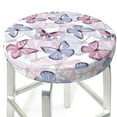 thumbnail image 3 of Naloa Butterflies in Pastel Round Bar Stool Cushion Cover 12-14 inch, Fits Kitchen, Office, Restaurant Chairs - 13 inch, 3 of 7
