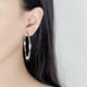 thumbnail image 1 of Pendientes de aro de plata 925 para mujer, 30 mm, aros grandes y ligeros, ideales para regalar., 1 of 6
