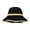 Black, variant on FUZHIQ Straw Bucket Hat for Women Color Block Striped Breathable Woven Foldable Summer Sun Cap for Beach Daily Outdoor,One Size