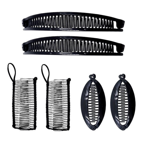 Pinzas de Plátano Pinza de cabellero de Plátano Elástica Grande para Cabello Grueso de Sujeción Vintage Pinza de cabellero Soporte de Herr - piezas piezas Yinane pinzas de pelo de plátano para mujeres