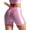 Pink, variant on Women's High Waist Yoga Shorts Oil Glossy Stretch Shiny Sports Tights Boxer Short for Gym Dance Volleyball Purple US Size L