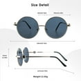 thumbnail image 4 of 2 Pack Vintage Round Sunglasses for Men and Women UV400 Protection Outdoor Shades with Rose Gold+Rose Gold +3.00 Magnification Frame, 4 of 5