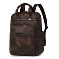 thumbnail image 5 of KKLDOGS PU Casual Backpack Men Women casual Leather Laptop Backpack，Daily Commuter Leather Backpack, 5 of 9
