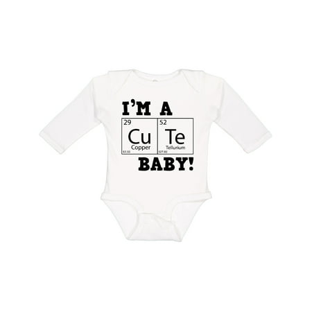 

Inktastic I m a cute baby! Boys or Girls Long Sleeve Baby Bodysuit
