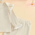 thumbnail image 4 of TOWED22 Toddler Baby Infant Girl Outfits Clothing Set Long Sleeve Graphic Sweatshirt + High WaistJoggers 2pcs Clothes for Preschool(Beige,12-18 M), 4 of 6