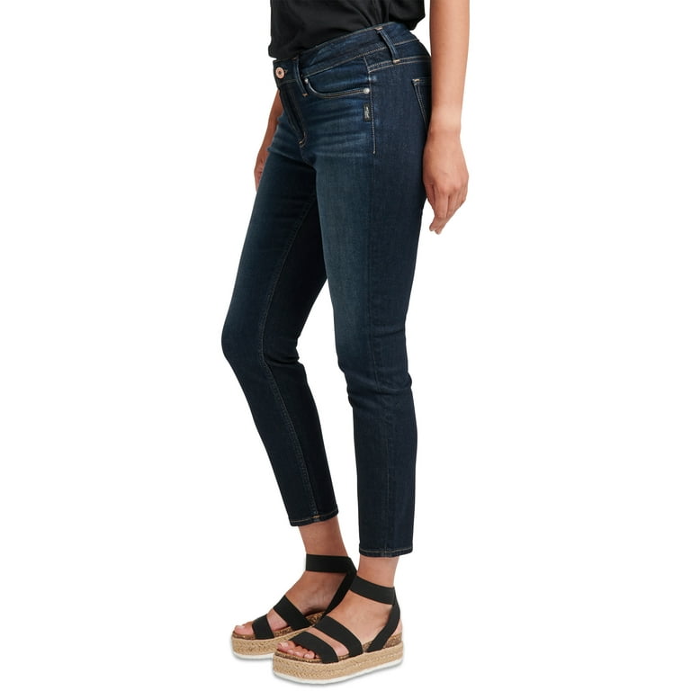 Silver crop jeans best sale