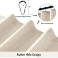 thumbnail image 3 of Extra-Long Cream Shower Curtain, 72 in W x 108 in L — Heavy-Duty Waterproof Boho Farmhouse Polyester, Machine Washable with 12 Metal Hooks, 3 of 7