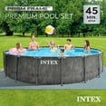 thumbnail image 4 of INTEX Round Prism Frame 15ft x 48in Above Ground Swimming Pool Set w/ Pump, 4 of 13