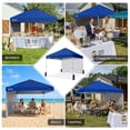 thumbnail image 6 of CROWN SHADES 10'x10' Instant Canopy Tent with 1 Sidewall with One Push Setup Sun Shelter for Events Parties Navy Blue, 6 of 8