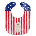 thumbnail image 1 of Babero para bebé Caroline's Treasures Patriotic USA caniche blanco grande BB3065BIB, 1 of 1