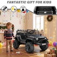 thumbnail image 6 of VIBESPARK 12V Ride on Toys for Toddlers Ride on Cars with Remote Control, Electric Ride on Truck Car w/ Bluetooth, Music, Stories, Battery Indicator, Volume Adjustment, Breathing Light, Black, 6 of 6
