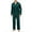 Green, variant on Mens Silk Satin Pajamas Long Sleeve Loungewear Two-piece Sleepwear Button-Down Pj Set