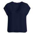 thumbnail image 4 of Roncen Linen Blouse Soft Cap Sleeve Tops for Women Summer V Neck Tank Tops Dressy Casual Shirts Trendy, 4 of 8