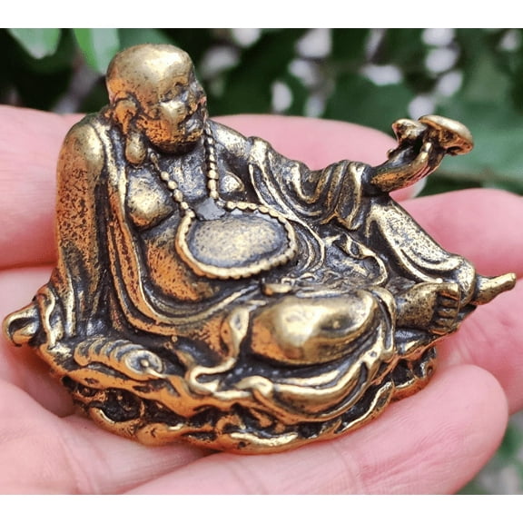 Copper art luckly brass Laughing Buddha Statue Figure Statue sculpture,ornaments luckly Small ornaments table decotation buddha statue fs078