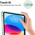 thumbnail image 5 of KOMI for iPad 10th Generation Case 2022 with Pencil Holder, iPad 10.9 Inch Case [Support Touch ID] Flexible TPU Back Shell Smart Trifold Stand Protective Cover, Auto Wake/Sleep, 5 of 5