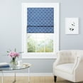 thumbnail image 2 of Exclusive Home Montague Trellis Total Blackout Roman Shade, 23"x64", Indigo, 2 of 16