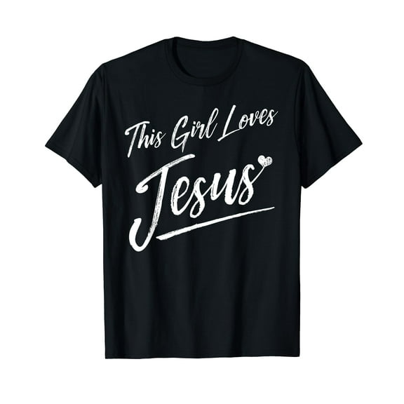 This Girl Loves Jesus Gift For Christian Teen Kid Cool Women T-Shirt